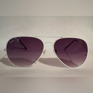 Ray Ban white frame aviator